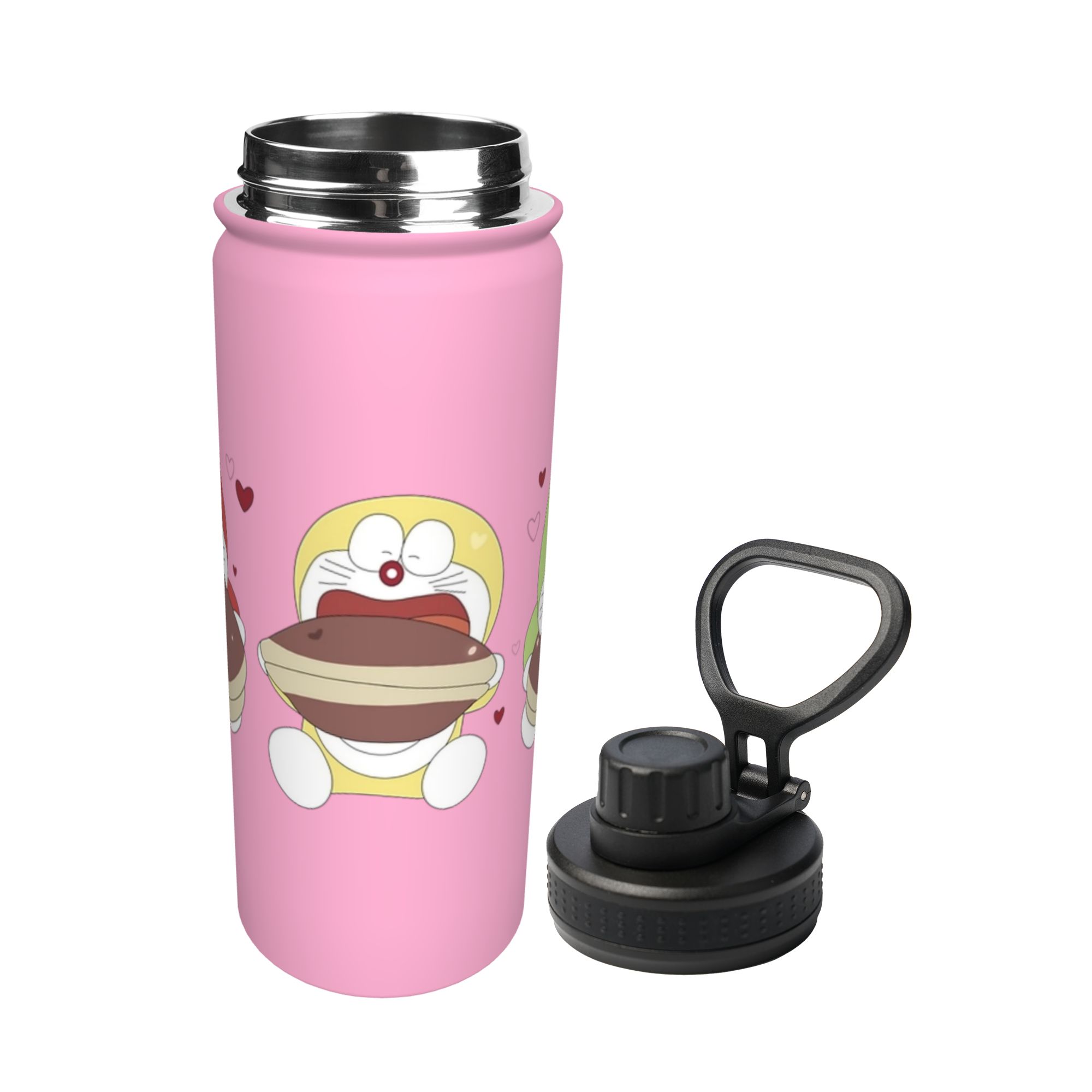 Sports Water Bottle Insulated - Cartoon D-Doraemons 18OZ Sports Insulated Kettle
