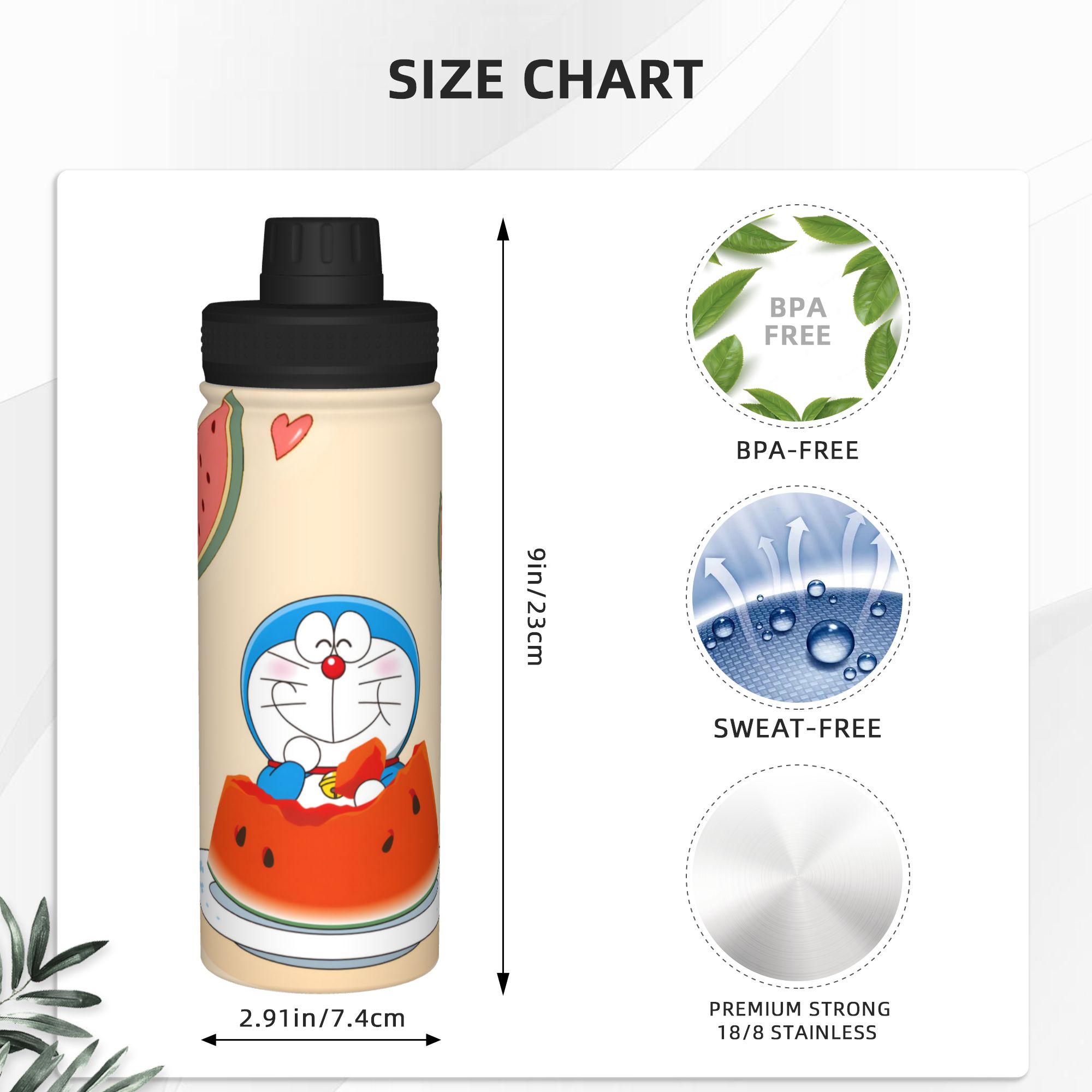 Cartoon D-Doraemons 18OZ Sport - Sports Water Bottle Insulated ulasan dan harga