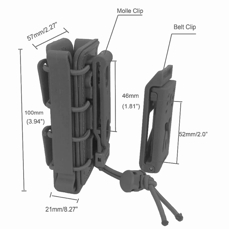 9mmTacticalMolleBeltClipStorag - Sports Equipment Holder ulasan dan harga