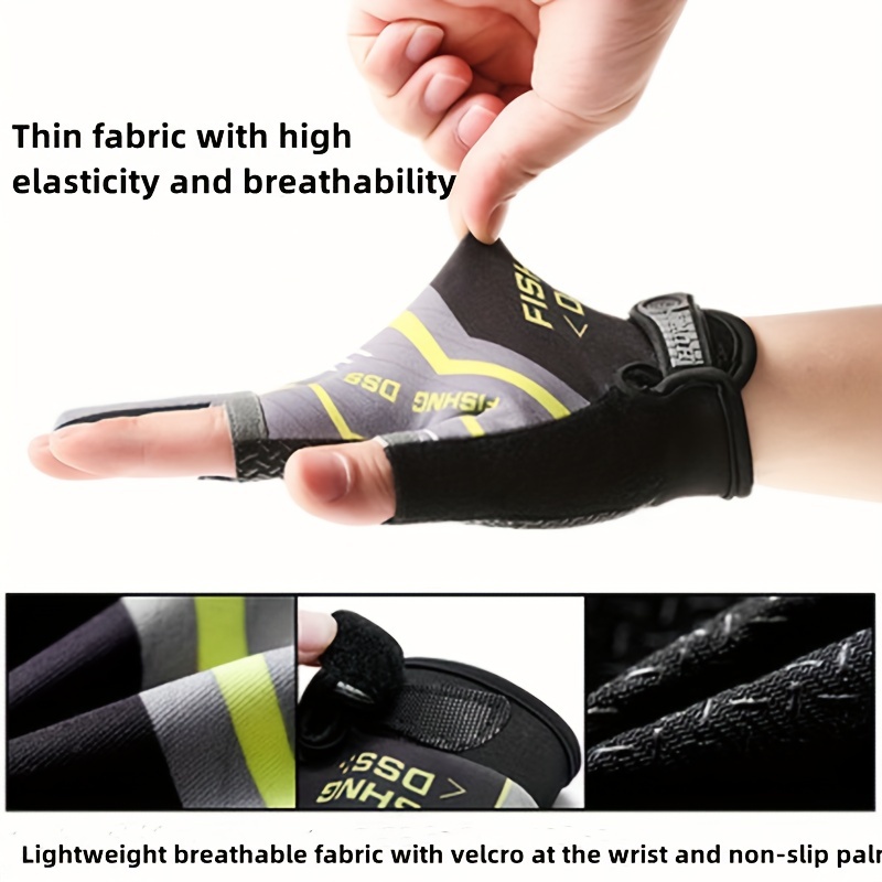 Anti-Slip Fishing Gloves Wear- - Sports Equipment Repair ulasan dan harga