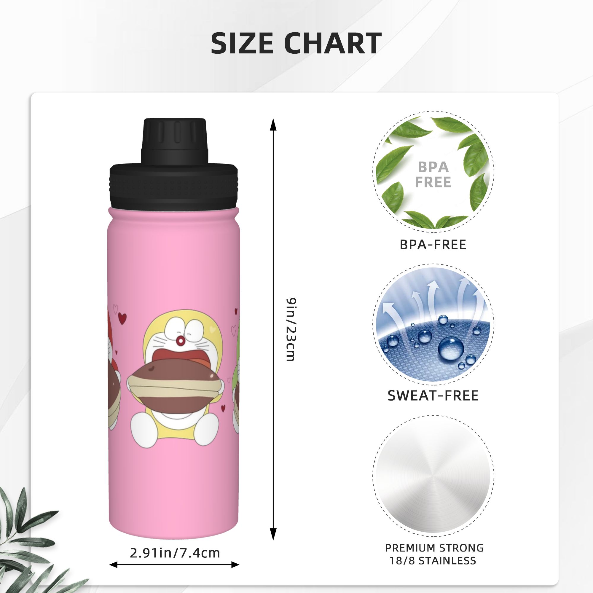 Cartoon D-Doraemons 18OZ Sport - Sports Water Bottle Insulated ulasan dan harga
