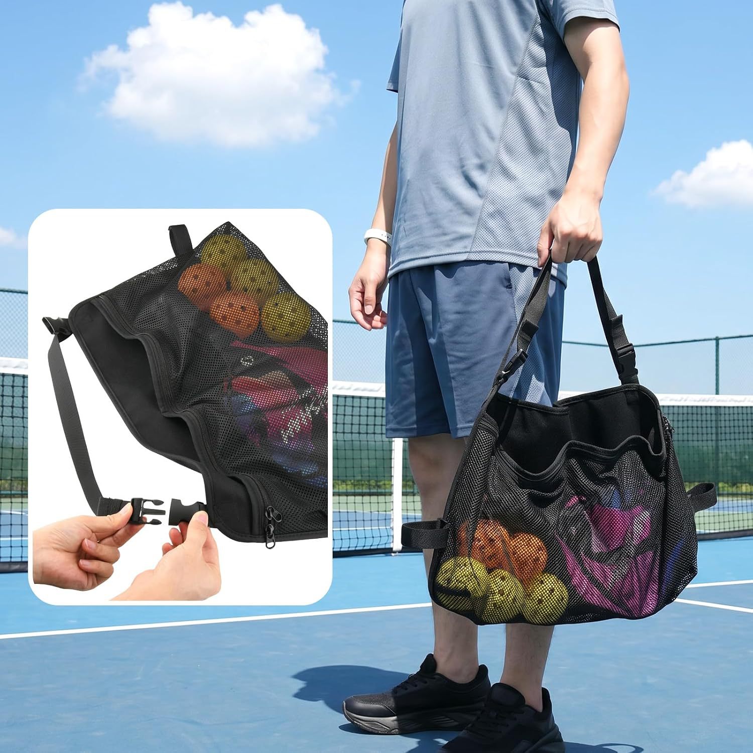 Pickleball Paddle Mesh Storage - Sports Equipment Organizer ulasan dan harga