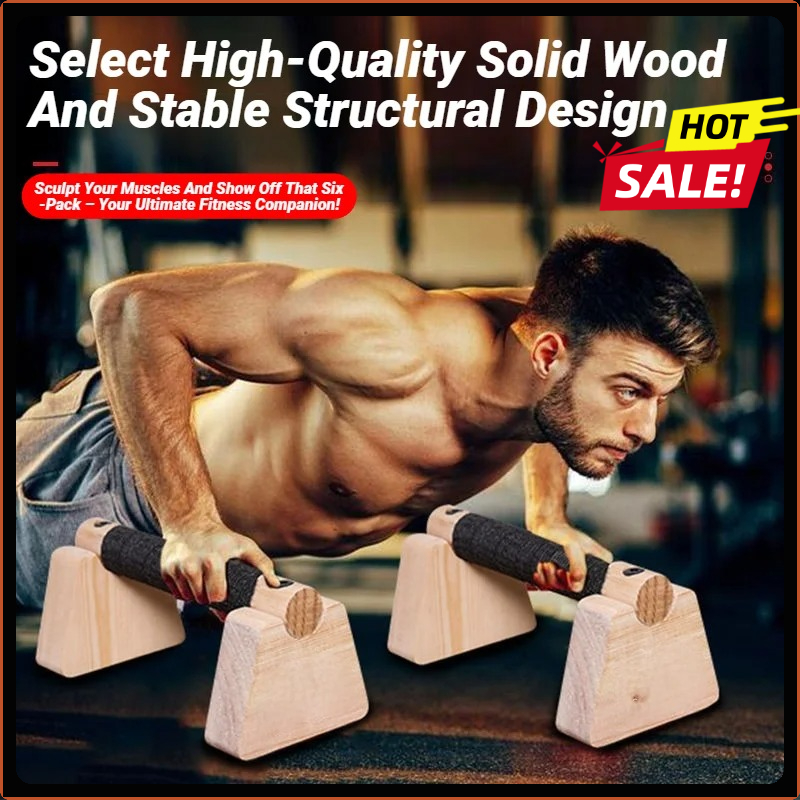 Wooden Push-up Bar Stands 1 Pa - Sports Equipment Wholesale ulasan dan harga