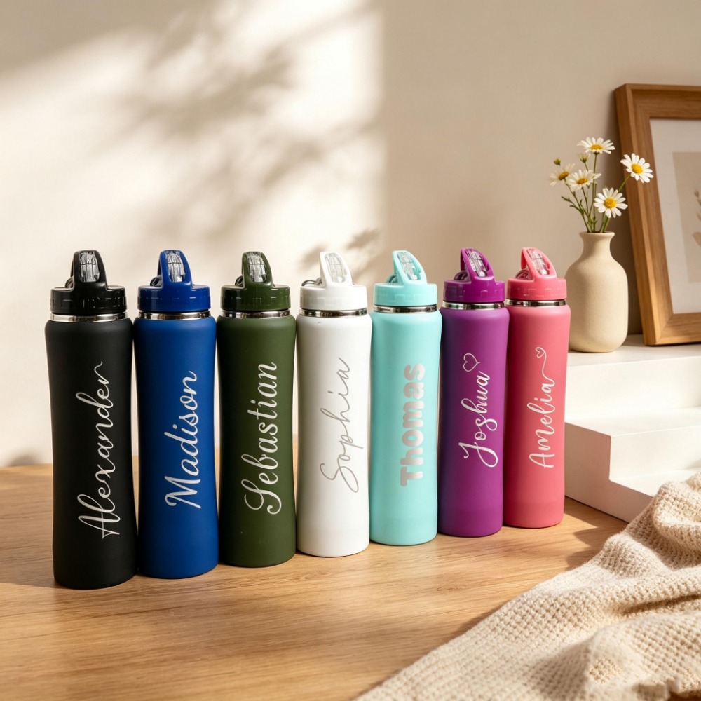 1. Custom Name Soccer Stainles - Sports Water Bottle Insulated ulasan dan harga
