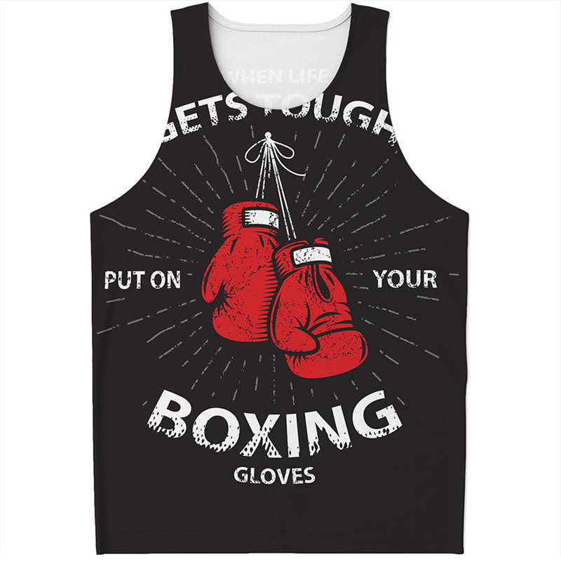 Boxing Gloves 3D Printed Tank  - Boxing Glove Set ulasan dan harga